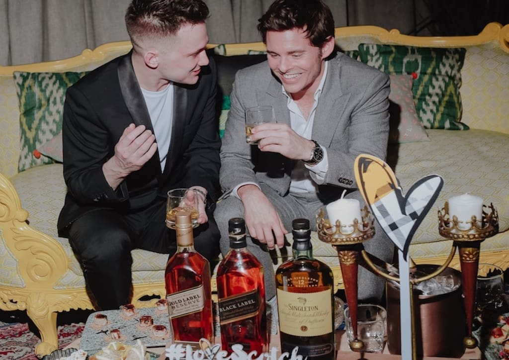 Global Scotch Whiskey Ambassador Ervin Trykowski and James Marsden