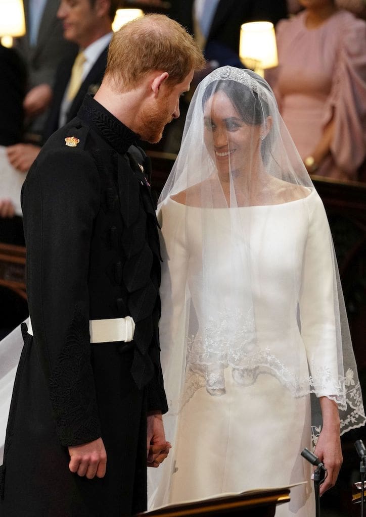 The gown took hundreds of hours to complete, with sewers watching their hands every 30 minutes to keep the tulle spotless and clean