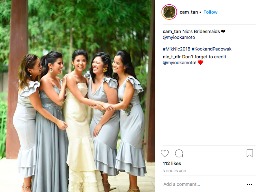 Wedding Day of Nicole Tantoco and Mikko de los Reyes. Photograph courtesy of @cam_tan (Instagram)