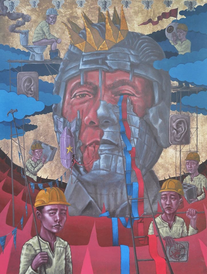 Ben Albino, Demagago (48 x 36 inches, acrylic on canvas, 2018)