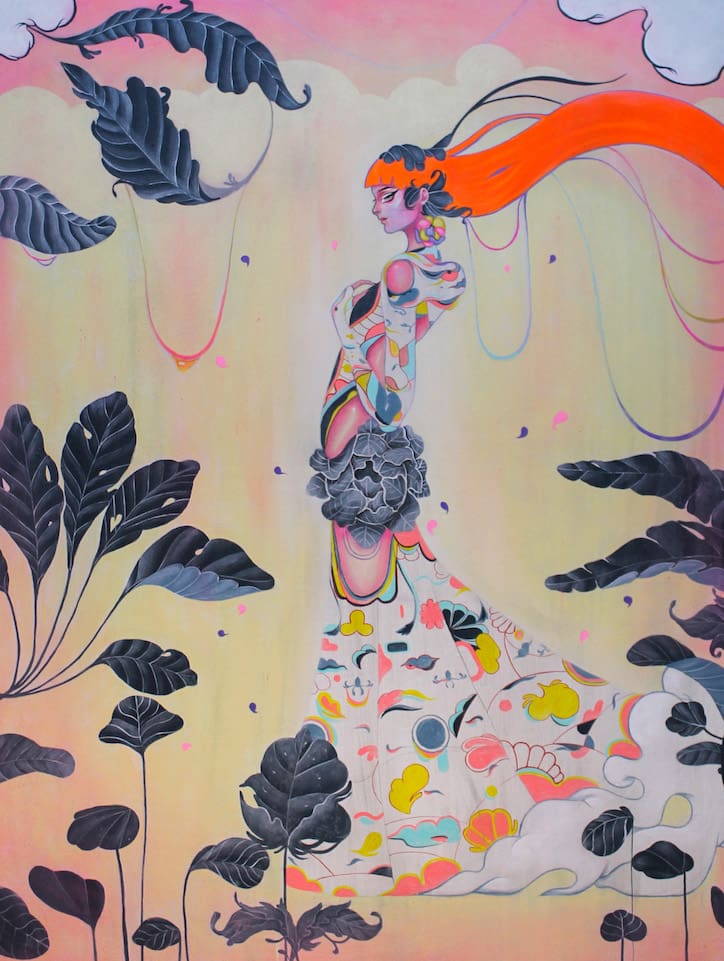 JC Penaflorida, Diwata (48 x 36 inches, acrylic on canvas, 2018)