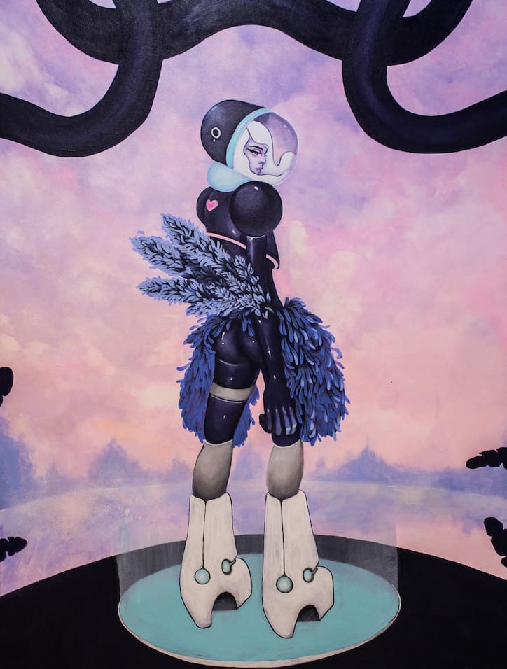 JC Penaflorida, Kinnari (48 x 36 inches, acrylic on canvas, 2018)