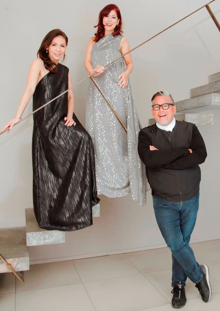 Red Charity Gala founders Kaye Tinga and Tessa Prieto-Valdes with Rajo Laurel