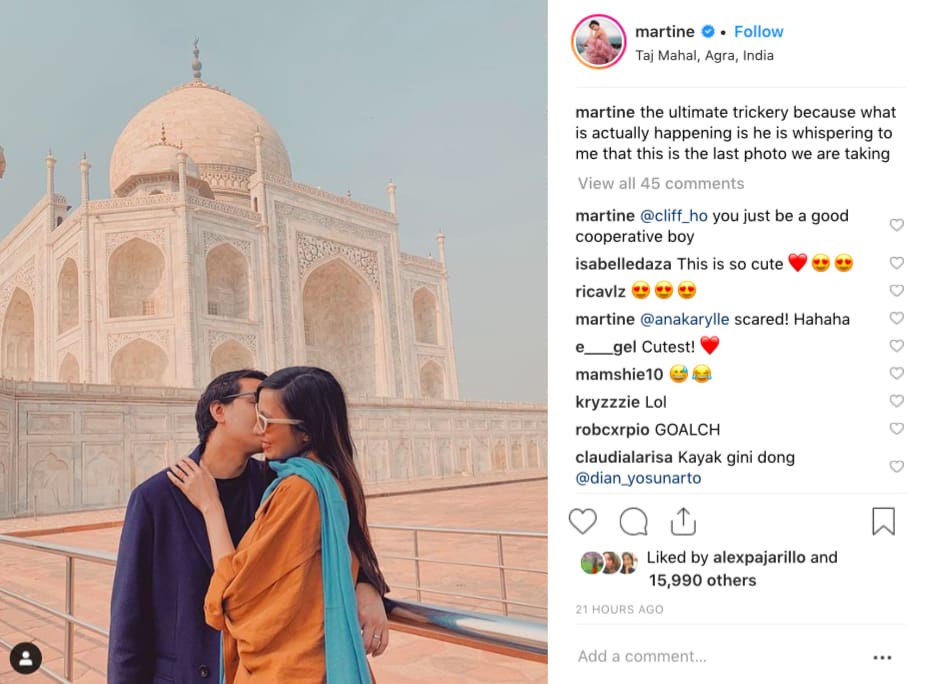 Photograph courtesy of Martine Cajucom's Instagram @martine