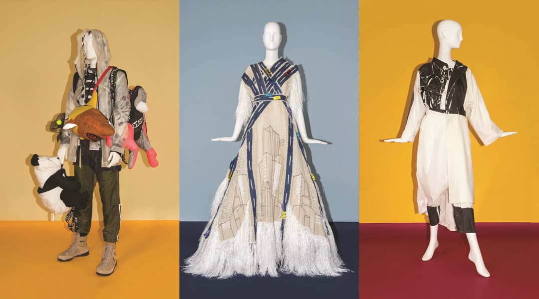 mannequins wearing clothes of organic materials