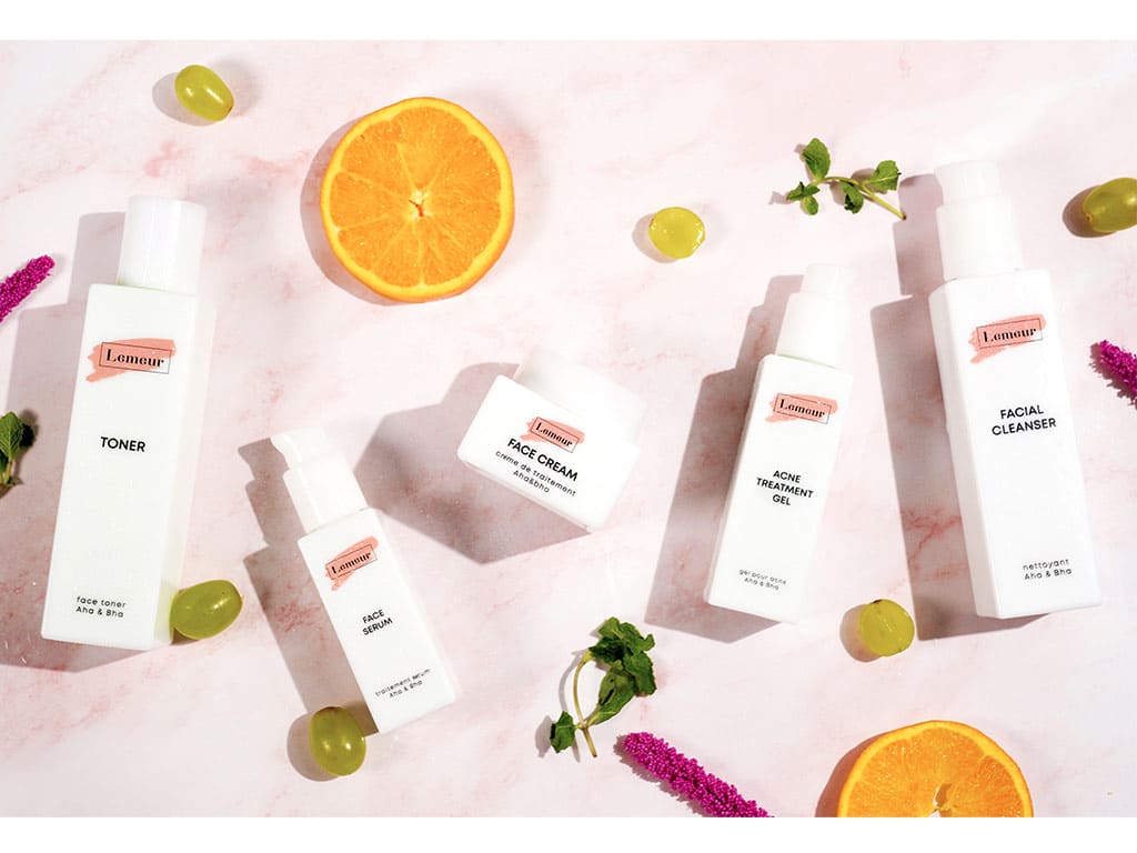 The Lemeur skin care line borrows the benefits from natural ingredients