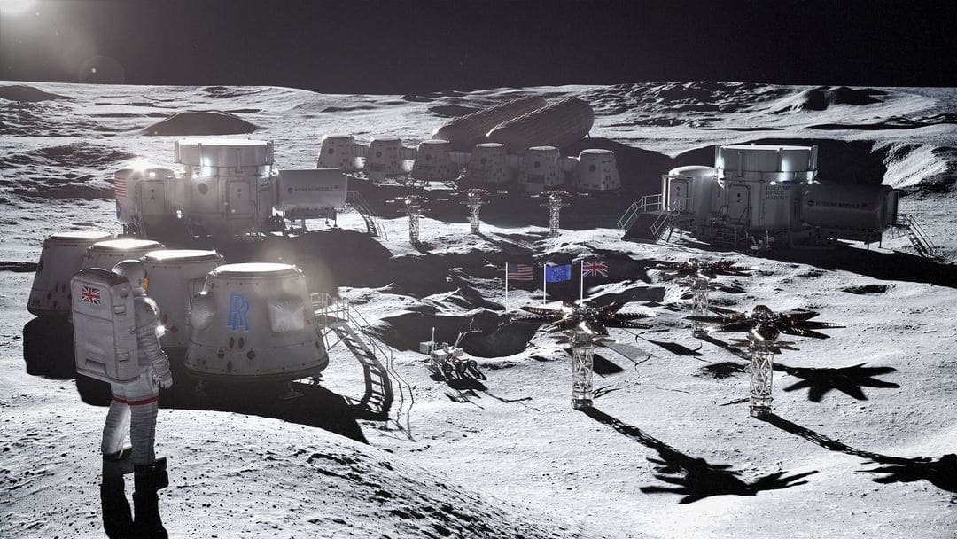 Rolls Royce model of the nuclear powered lunar base
