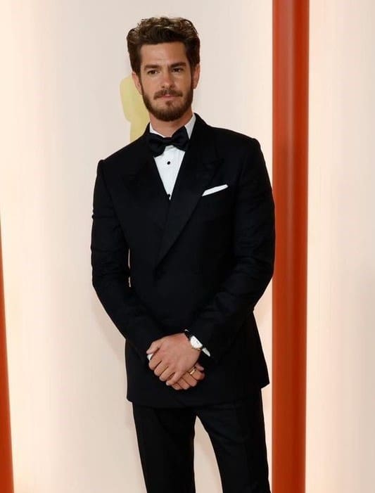 Andrew Garfield wearing the Omega DeVille Tresor