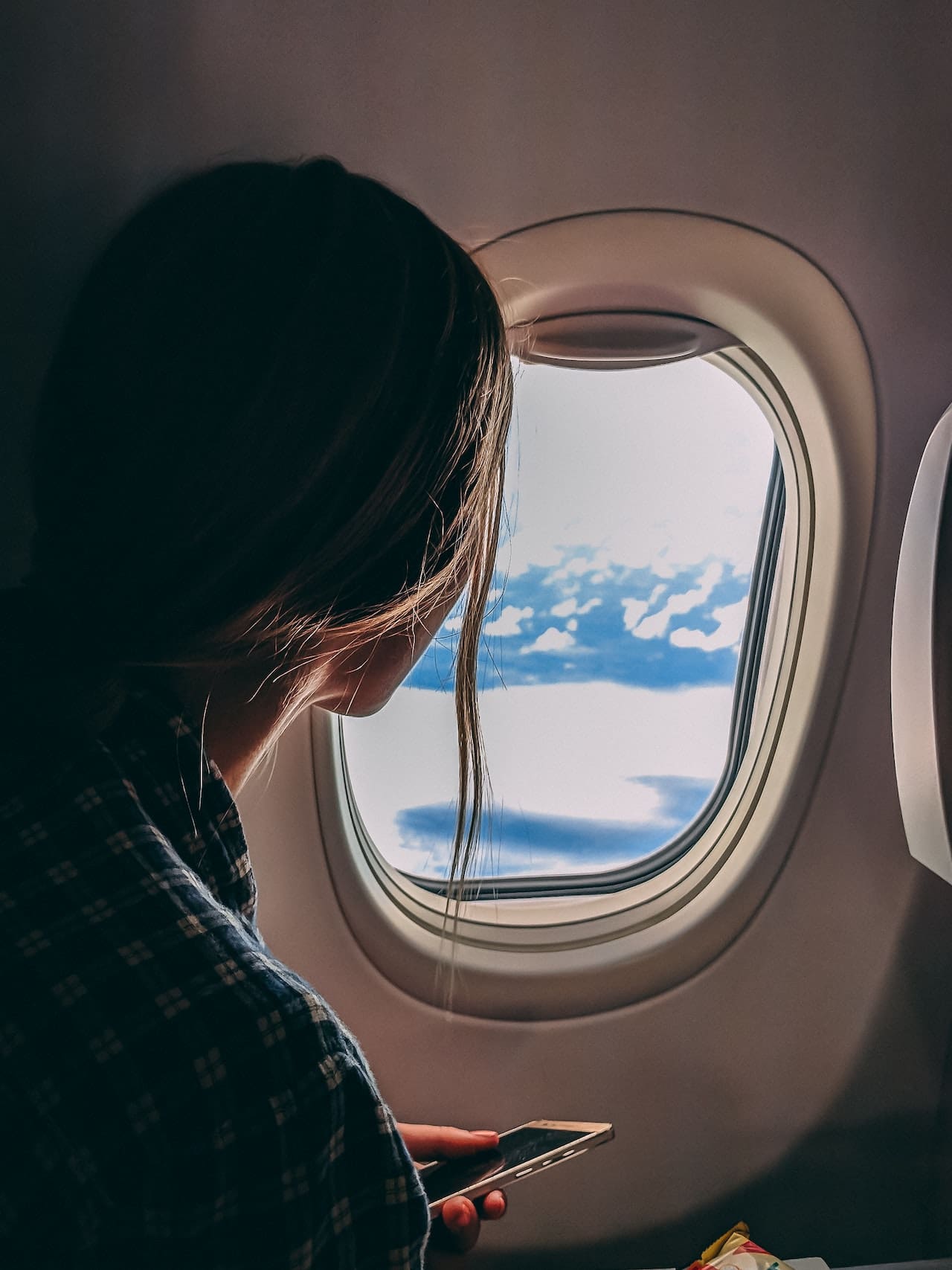 Looking out the airplane window