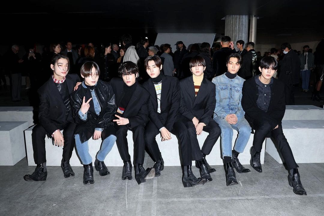 Enhypen at the Prada runway show.