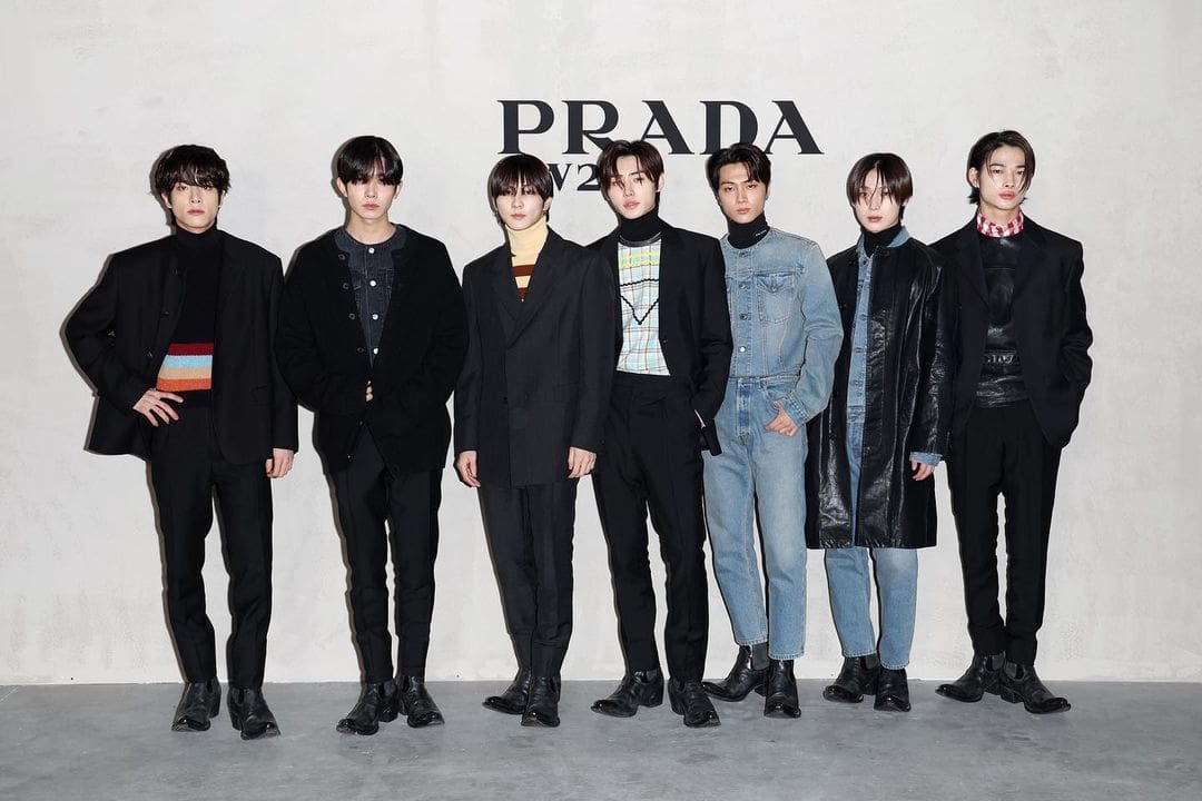 Enhypen at the Prada runway show.