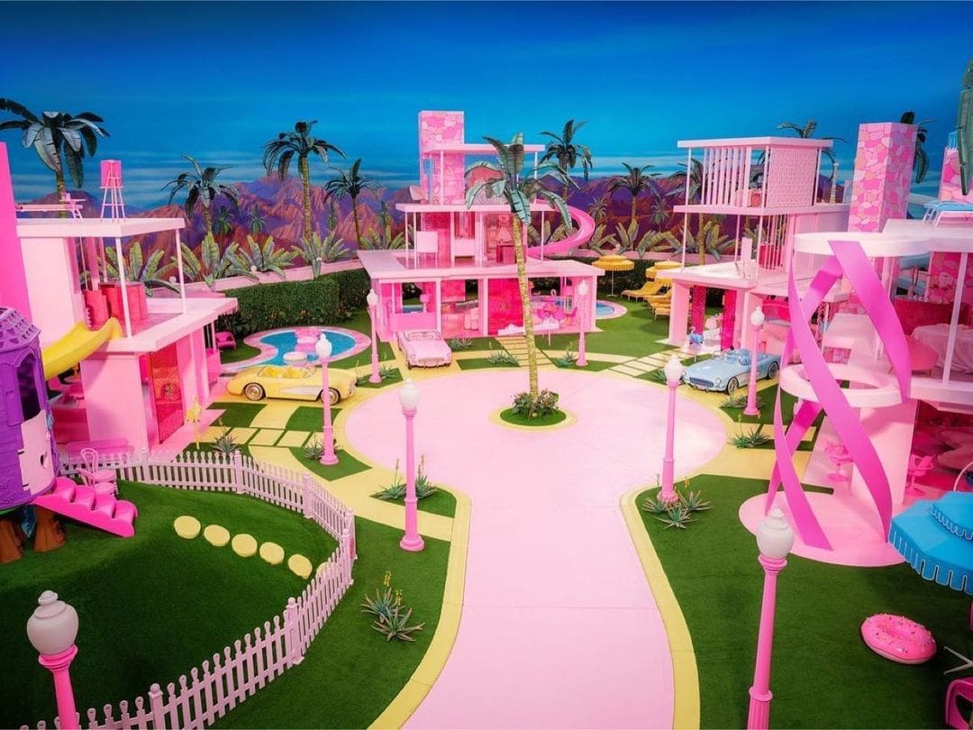 The Barbie movie's practical set