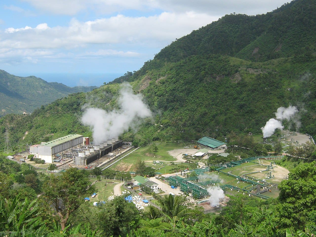 A geothermal power plant in Valencia, Negros Oriental Philippines