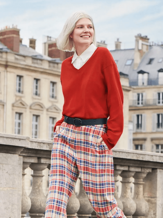 Pieces from the Ines De La Fressange x Uniqlo 2023 Spring-Summer collection