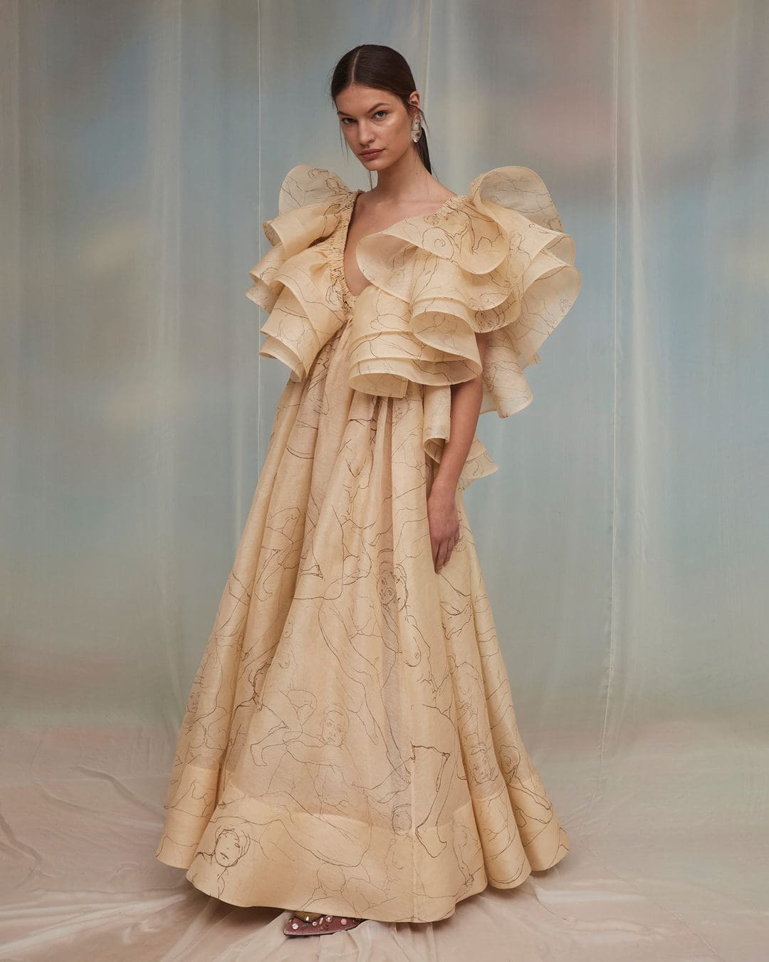 The Luminosity Ruffle Gown