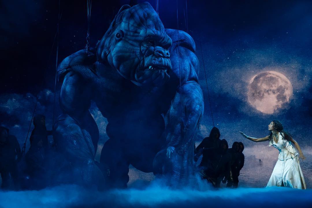The giant puppet in the Broadway production of King Kong.