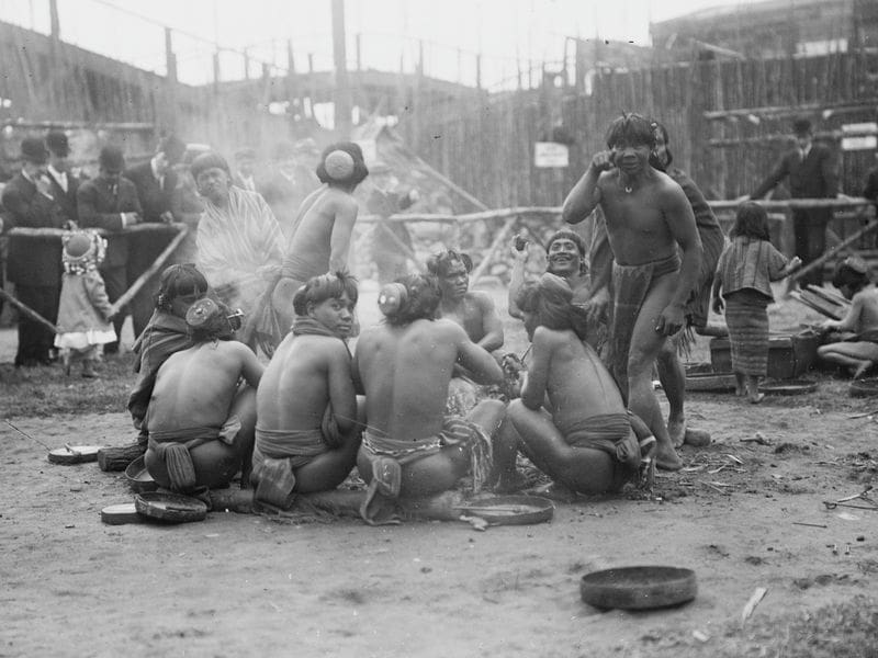 Igorot tribe members at Coney Island after the St.Louis fair