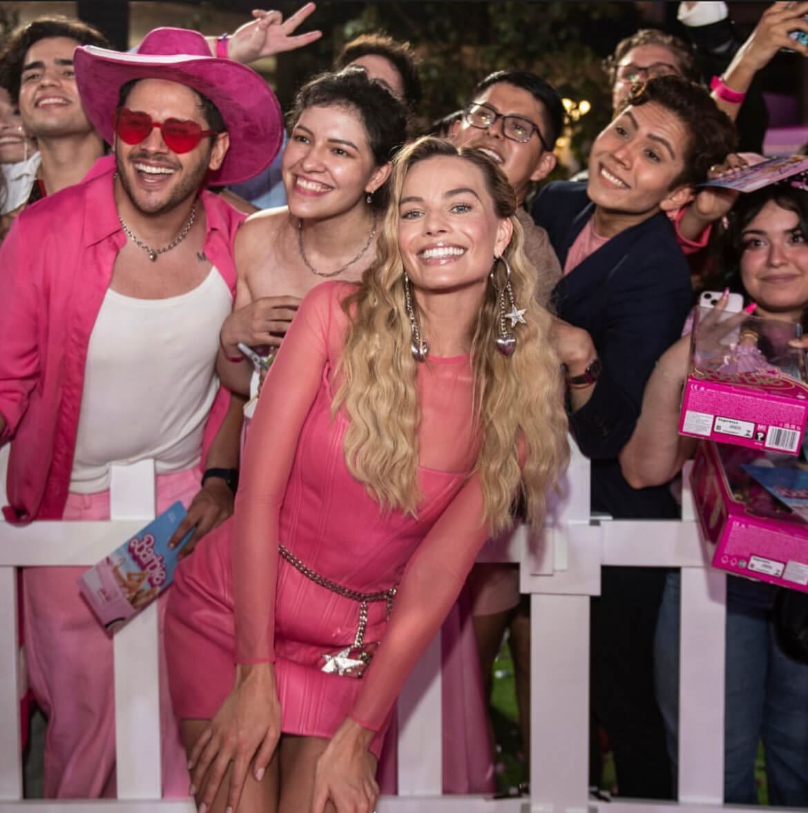 Margot Robbie at one of the premieres of Barbie The Movie