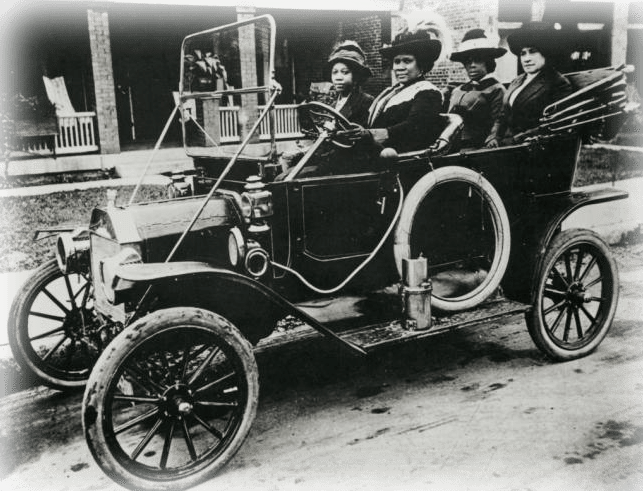 Madam C.J. Walker driving an early automobile