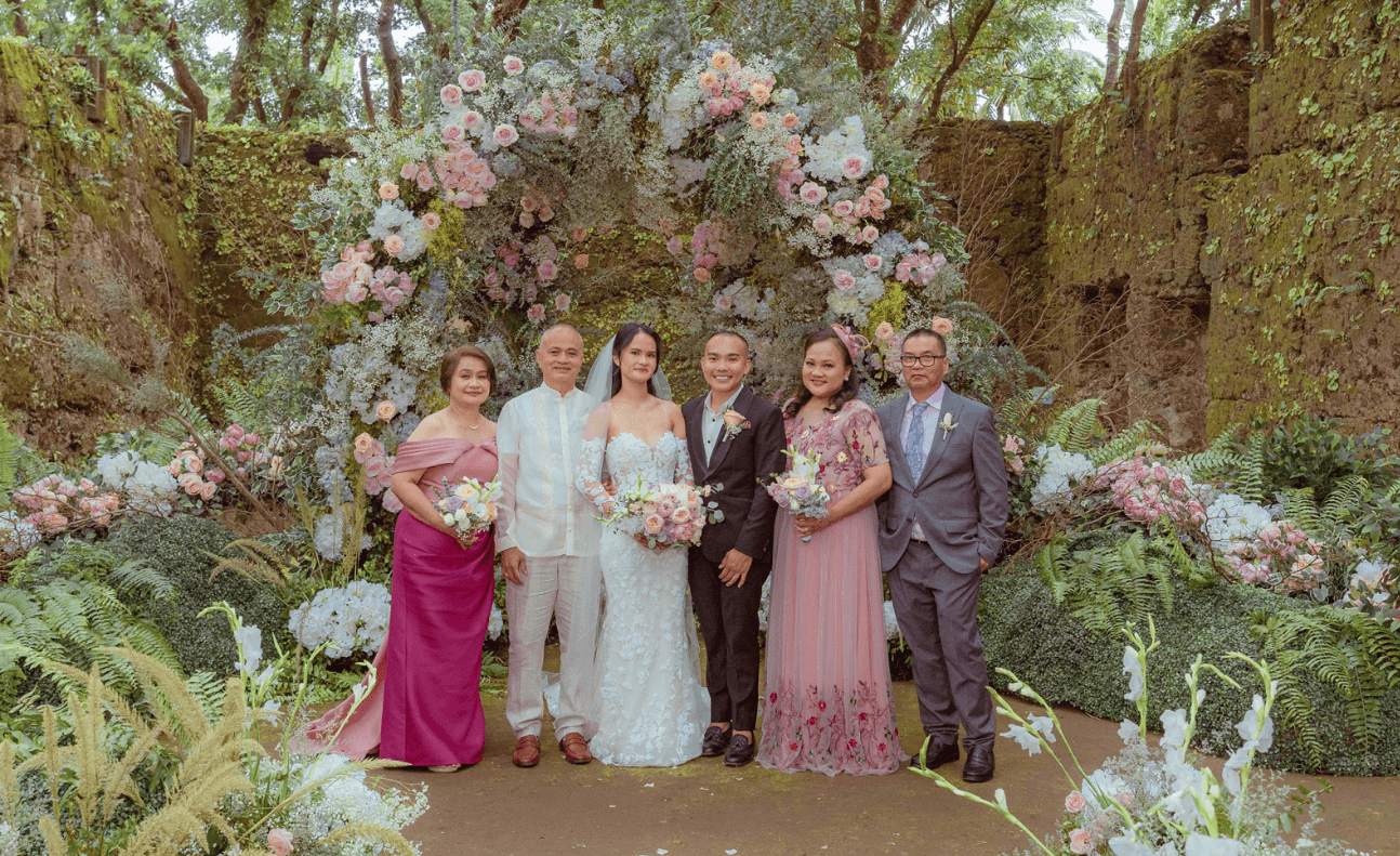 Julien and Patrick with their parents