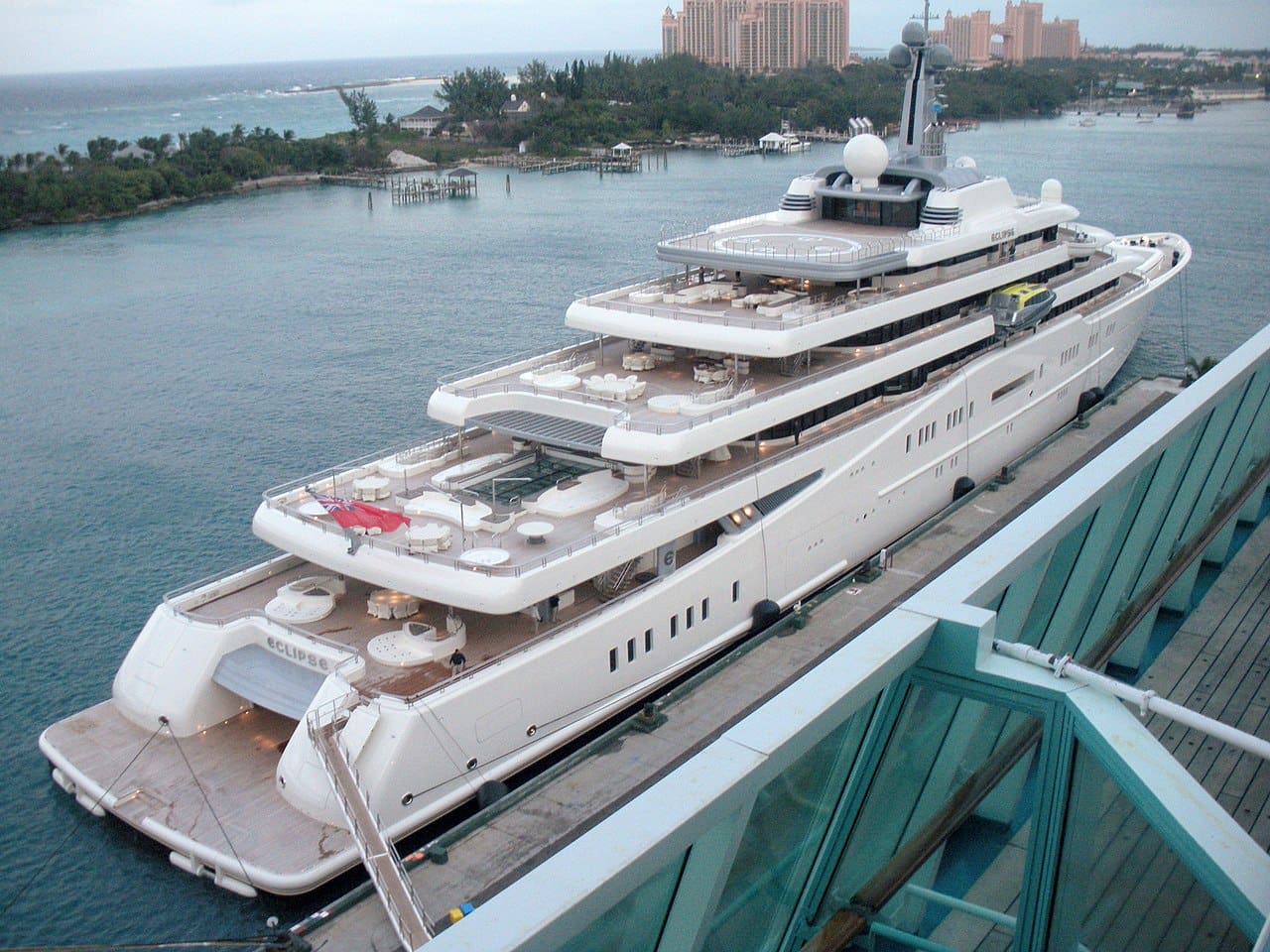 The Eclipse docked in Nassau