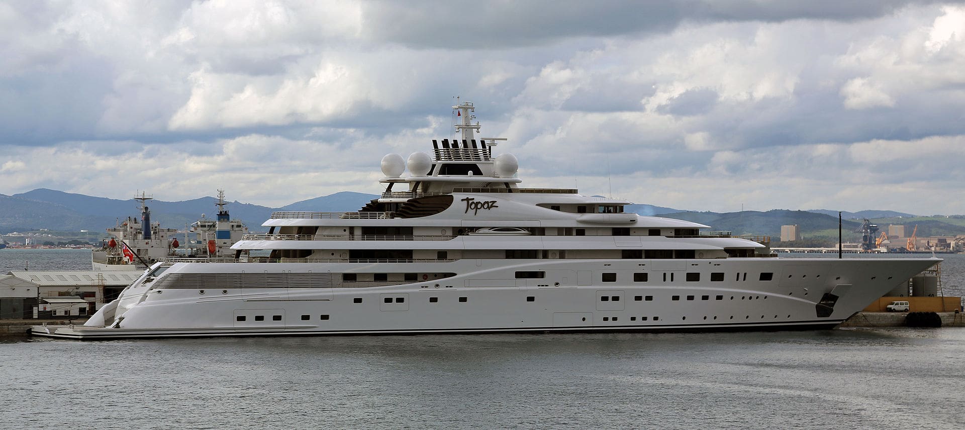 The A+ docked in Gibraltar