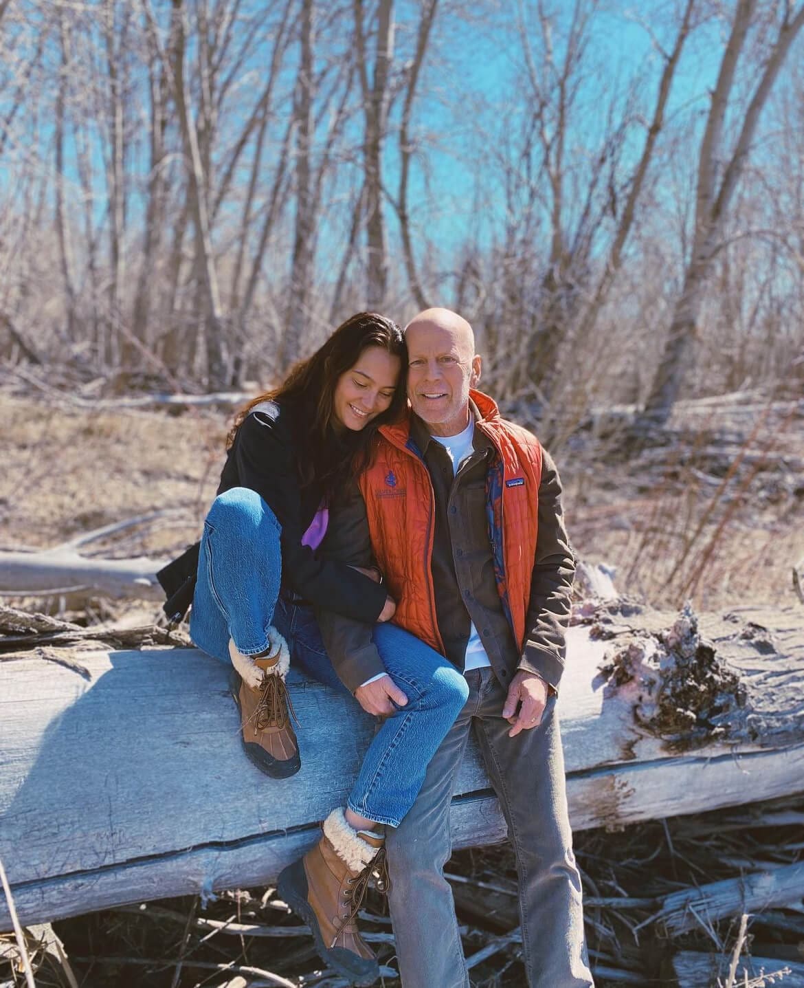 Another lovely picture of Emma and Bruce posted on Emma's Instagram.