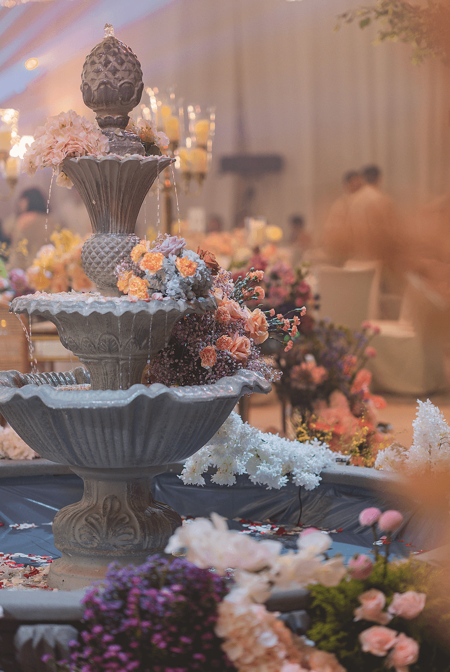 Manuel's designs. Floral and event styling are his expertise.