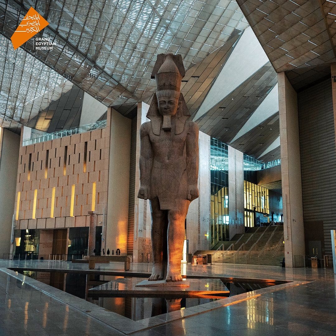 The 3,200-year-old Ramses II statue inside GEM
