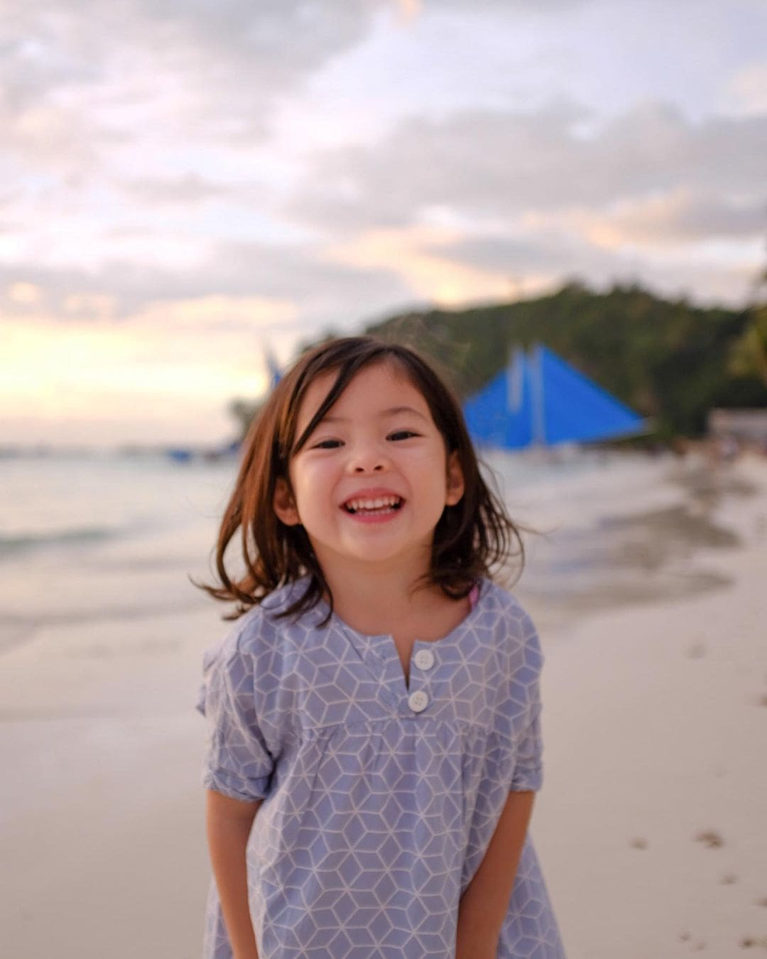 Amelia Manzano Reyes at the beach