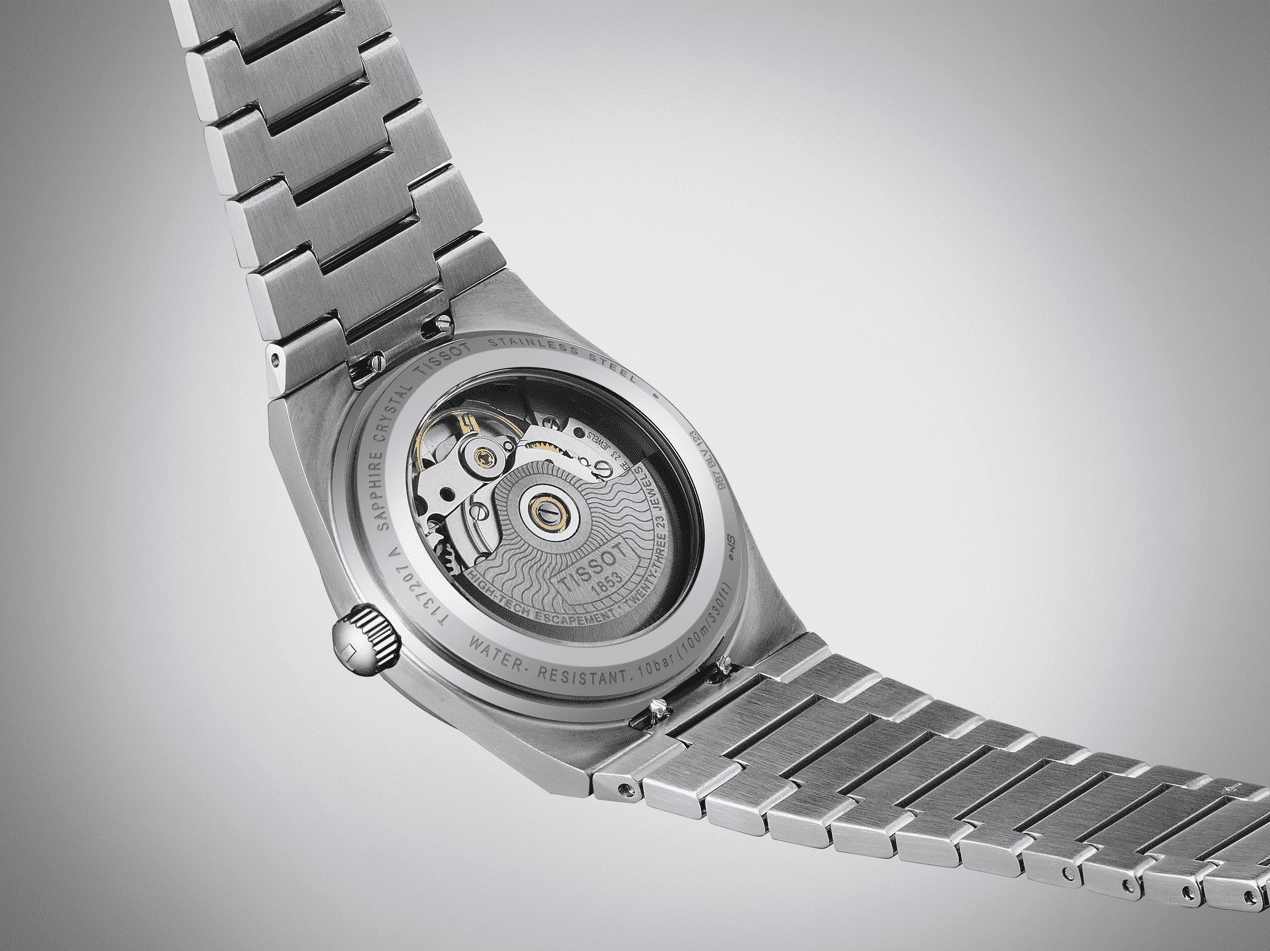 A back view of Tissot’s new PRX 35mm Automatic