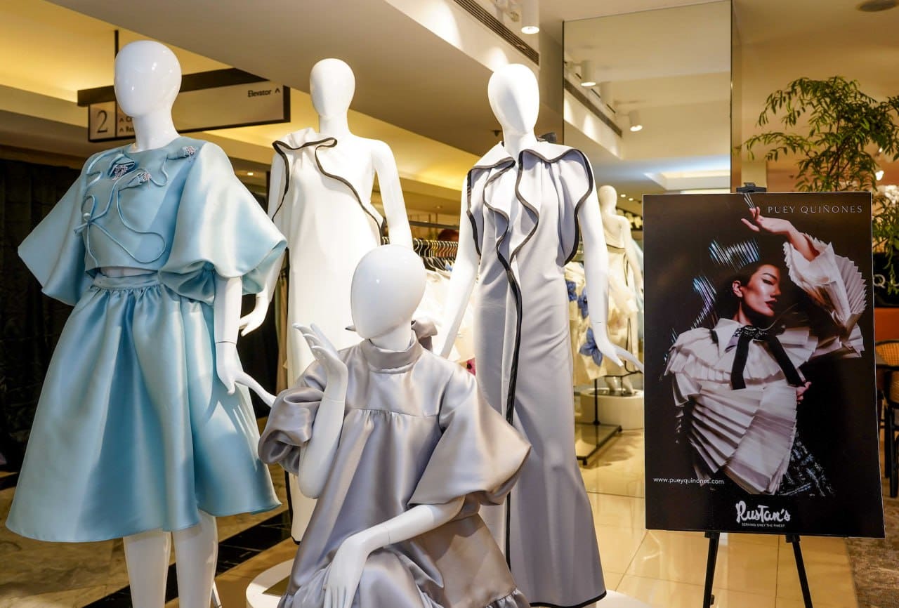 Puey Quiñones x Rustan's collection showed sophisticated blends of blues, neutrals, and ivory