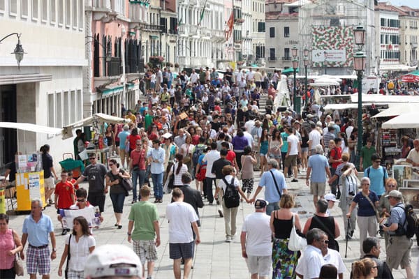 Crowds in only one part of Venice
