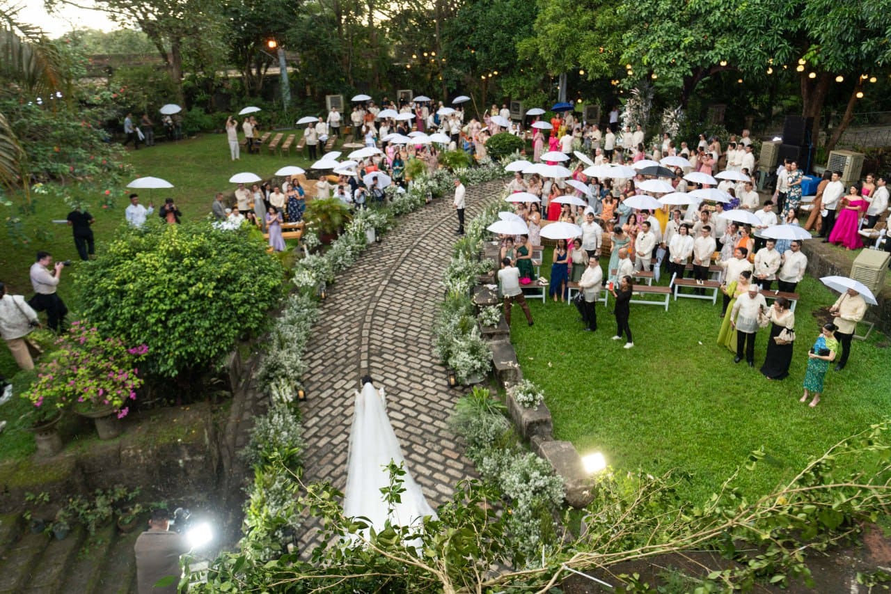 The wedding's central theme was Filipino hacienda, honoring the couple's heritage with some Spanish flair