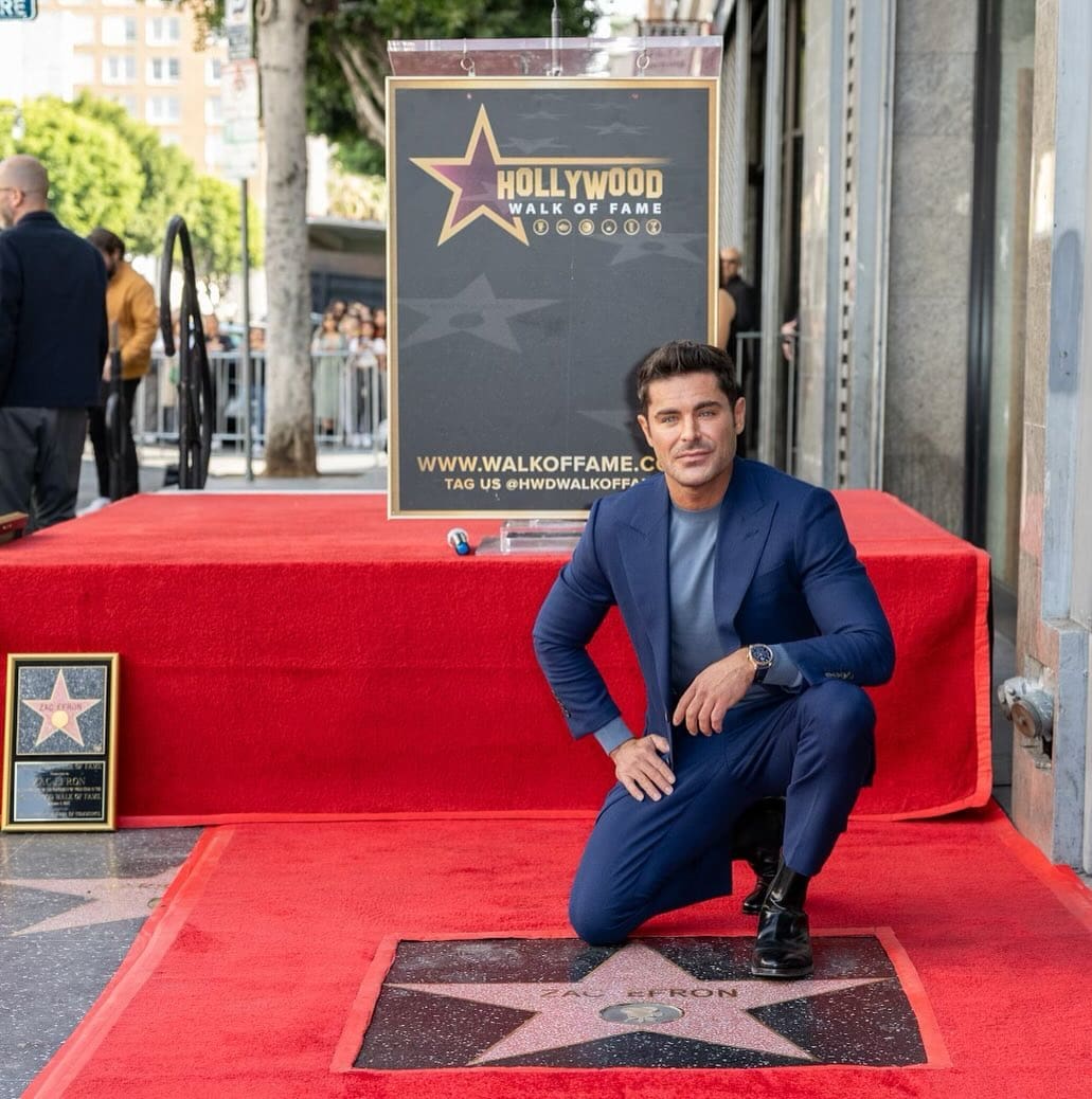 Zac Efron got his Hollywood Walk of Fame star on December 11