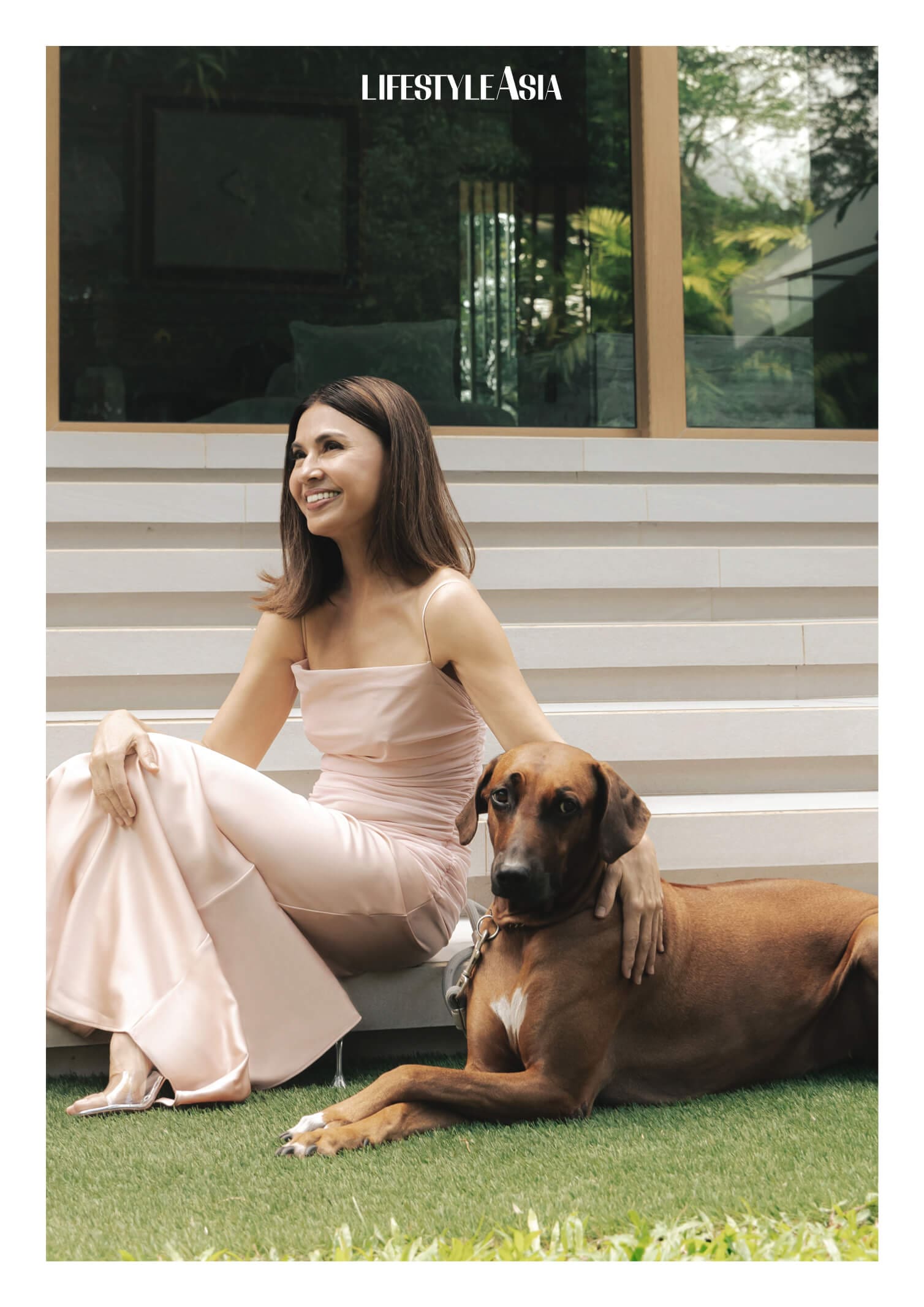 Blush tulle and silk dress, FABRIQUE.