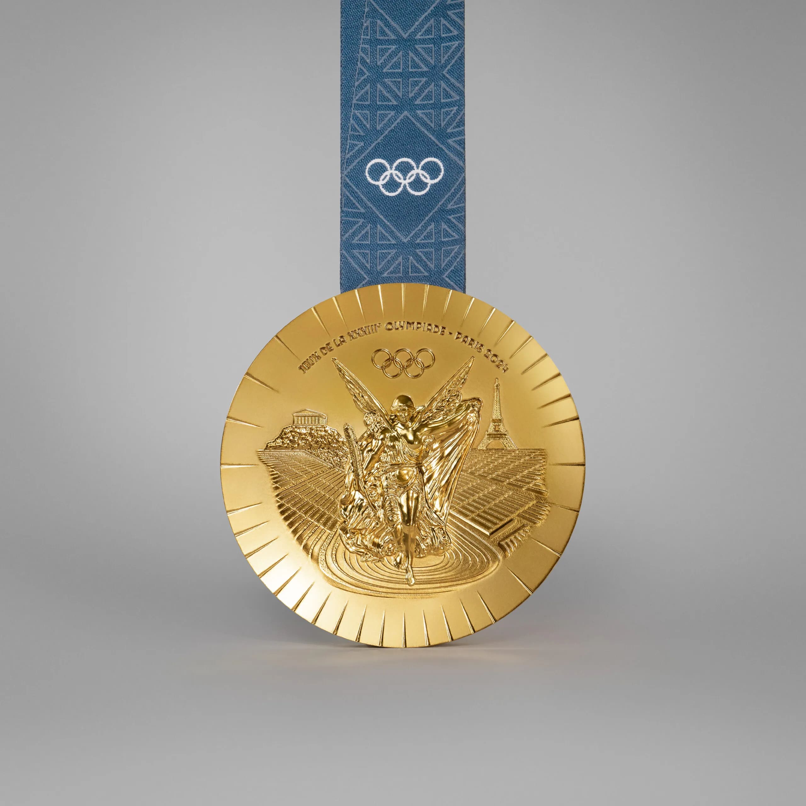 The back of the Olympic medal