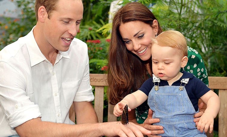 Prince William and Princess Kate with their eldest son, Prince George