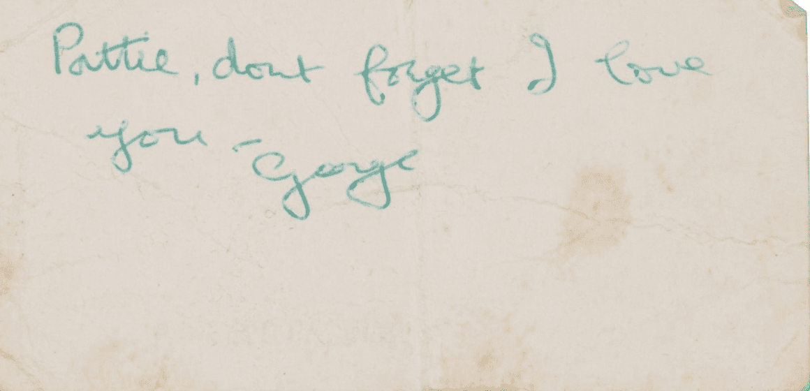 An affectionate note from Harrison