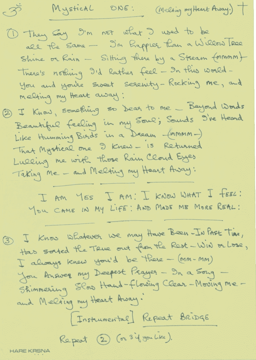 Harrison’s handwritten lyrics valued up to more than $60,000