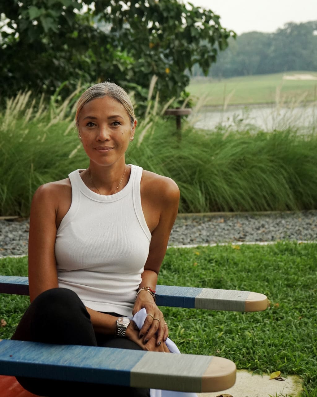 Clair Concepcion-Barberis, a Filipina furniture designer, teaches the concept of upcycling to her team