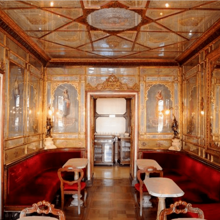 Inside the Sala del Senato (left) and Oriental Room (right)
