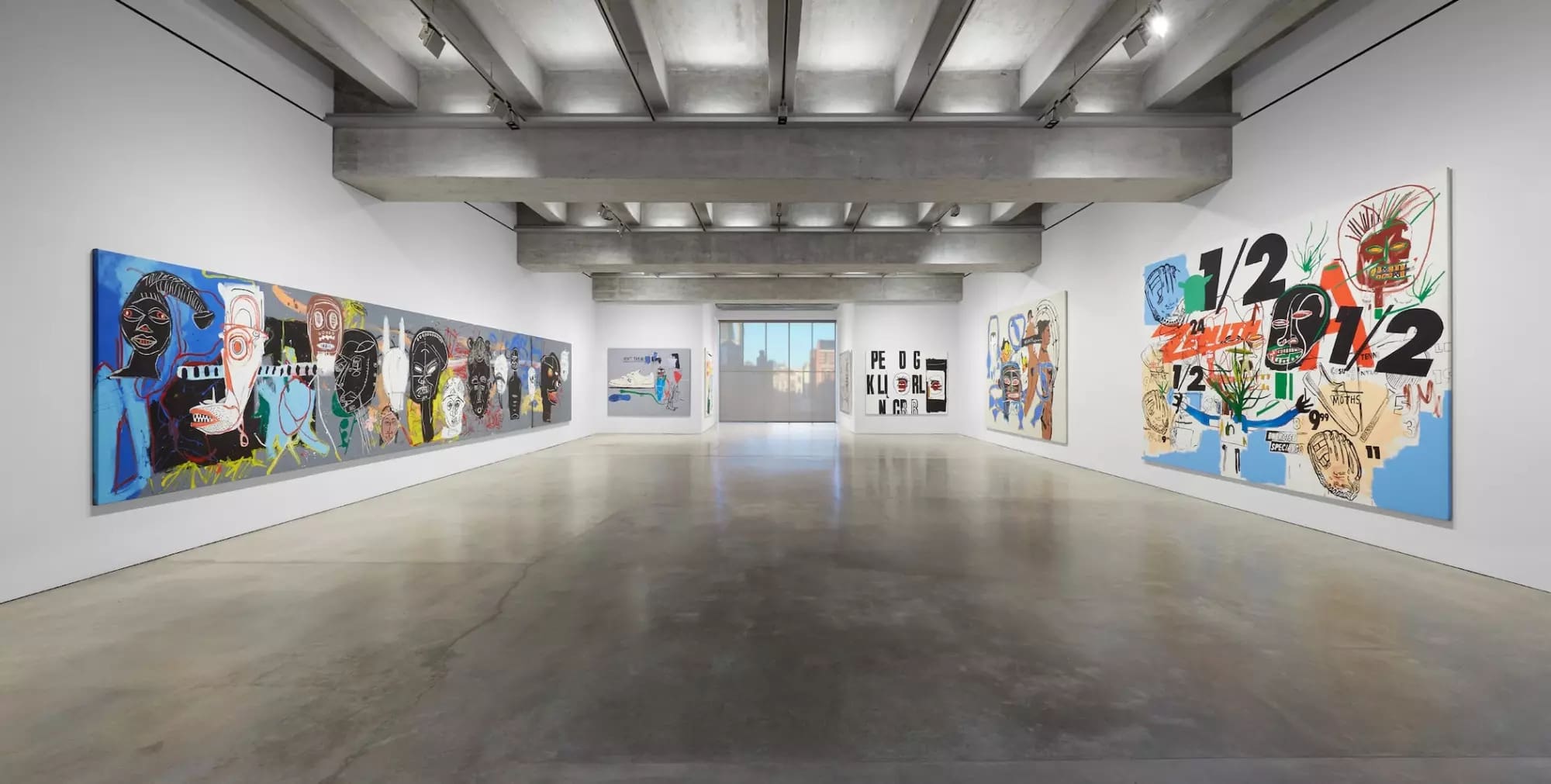 "Untitled" (1984) with other Warhol and Basquiat pieces at Basquiat x  Warhol, The Brant Foundation, New York (November 2023 to January 2024)