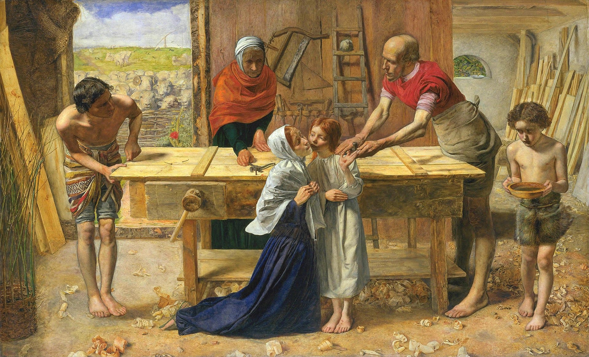 "Christ in the House of His Parents" (1849-1850) by Everett Millais