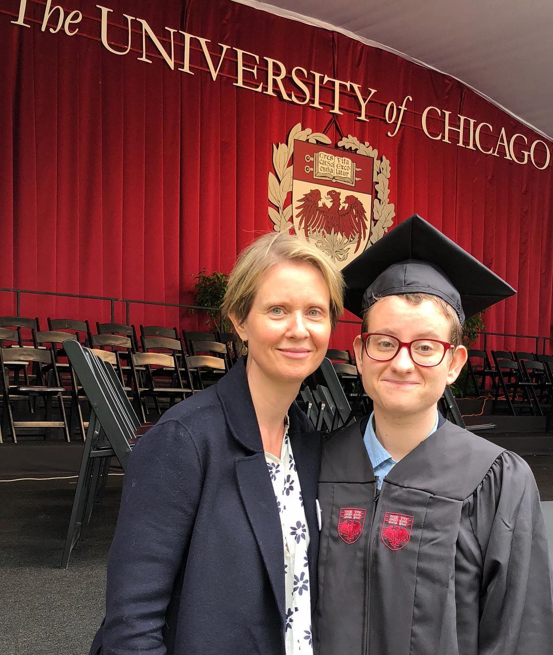 Cynthia Nixon with son, Samuel Joseph Mozes
