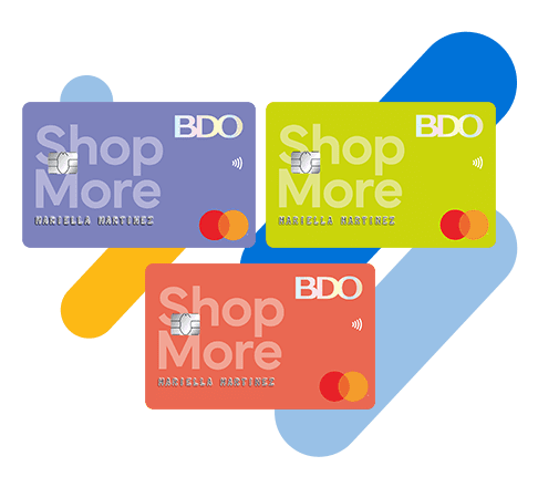 The BDO ShopMore Mastercard in its three new colorways
