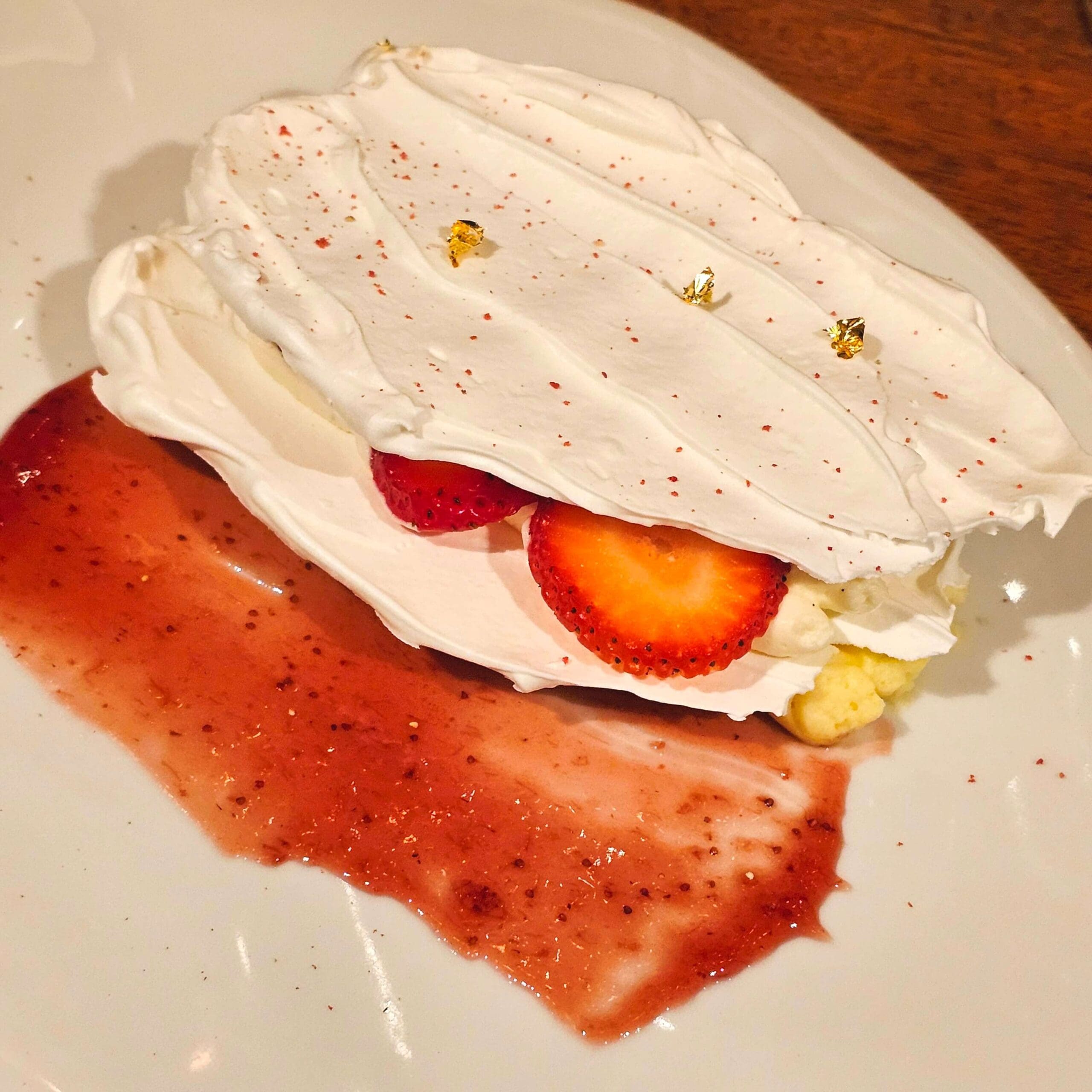 LEFT: Canapes; RIGHT: Eton Mess