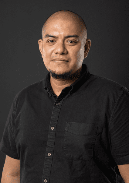 TOP (L-R): Eric Roca, Karl Castro, Sari Dalena, and Toym Imao. BOTTOM (L-R): Veejay Villafranca, Adjani Arumpac, Avie Felix, Dennis Montera.