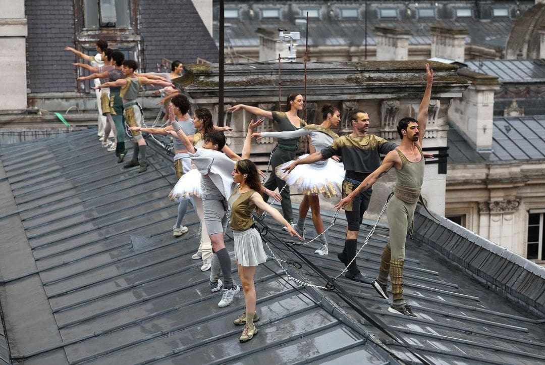 Dancers in the Paris Olympics opening ceremony