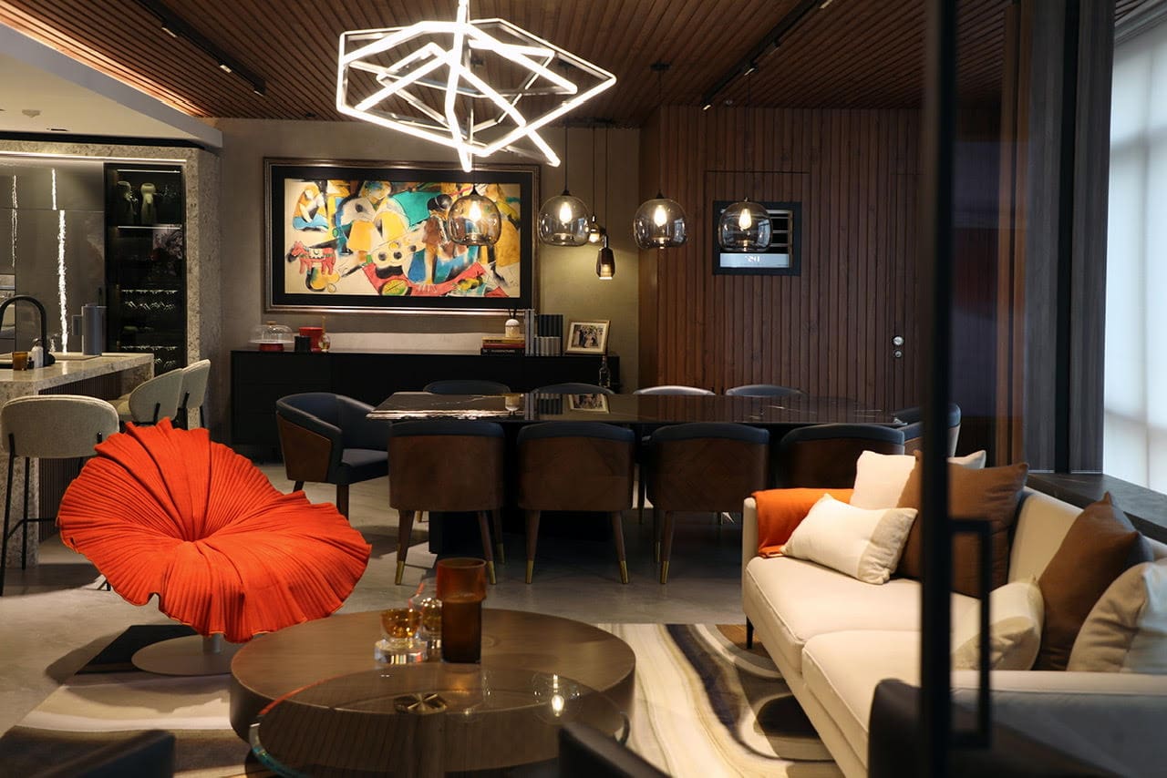 In this recent apartment project the Kenneth Cobonpue Bloom Chair is an expression of color used to liven up a space and reflect the personality of the home owner/Photo by Arthur Tselishchev